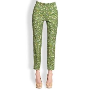 Akris Punto “Franca” green ankle length picnic pants, size 14